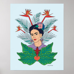 Frida Kahlo   Birds of Paradise Floral Graphic Poster