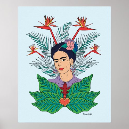 Frida Kahlo  Birds of Paradise Floral Graphic Poster