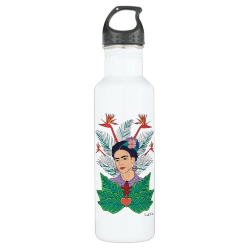 Frida Kahlo  Birds of Paradise Floral Graphic Stainless Steel Water Bottle