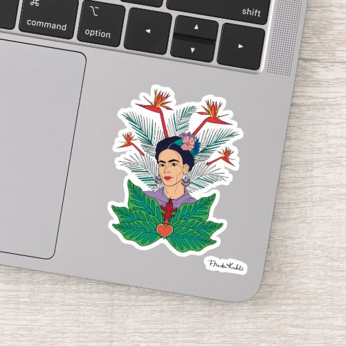 Frida Kahlo  Birds of Paradise Floral Graphic Sticker