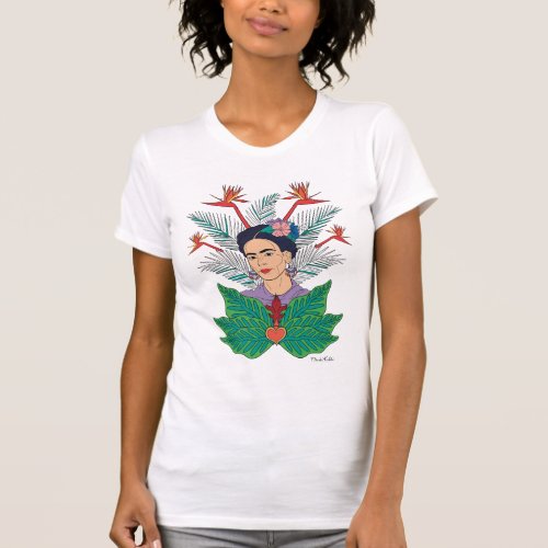 Frida Kahlo  Birds of Paradise Floral Graphic T_Shirt