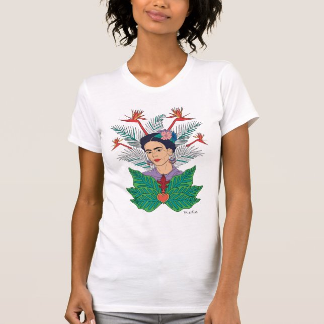 Frida Kahlo | Birds of Paradise Floral Graphic T-Shirt (Front)