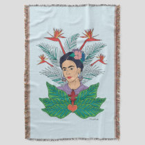 Frida Kahlo | Birds of Paradise Floral Graphic Throw Blanket