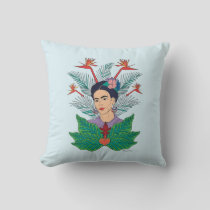 Frida Kahlo | Birds of Paradise Floral Graphic Throw Pillow