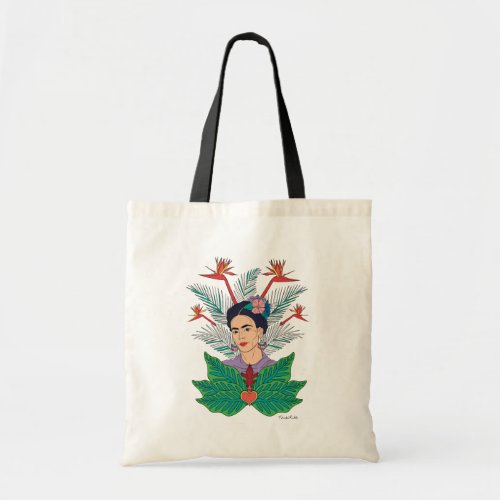 Frida Kahlo  Birds of Paradise Floral Graphic Tote Bag