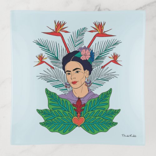 Frida Kahlo  Birds of Paradise Floral Graphic Trinket Tray