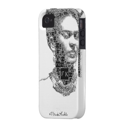 Frida Kahlo Black and White Portrait Case-Mate iPhone Case (Back Left)