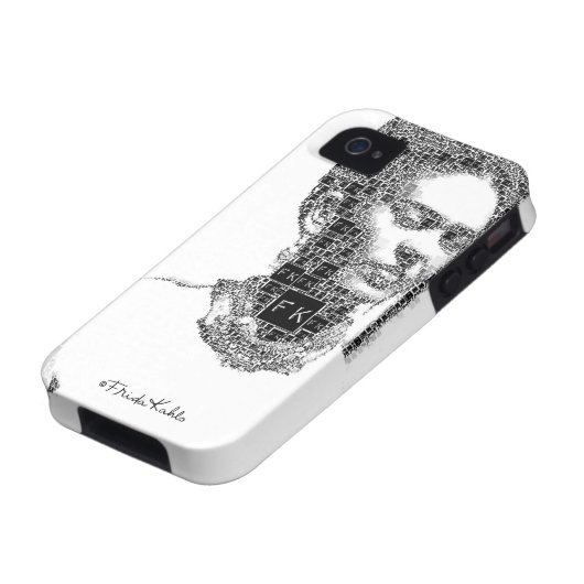 Frida Kahlo Black and White Portrait Case-Mate iPhone Case (Bottom)