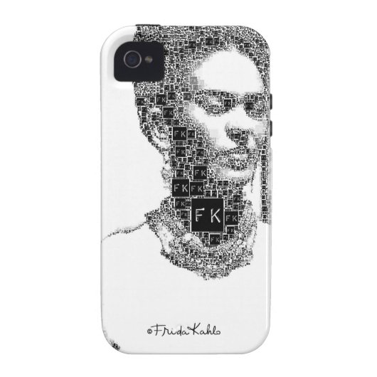 Frida Kahlo Black and White Portrait Case-Mate iPhone Case (Back)