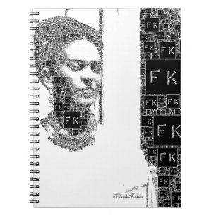 Frida Kahlo Black and White Portrait Notebook