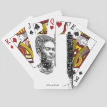 Frida Kahlo Black and White Portrait Poker Cards