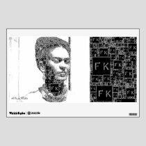 Frida Kahlo Black and White Portrait Wall Sticker
