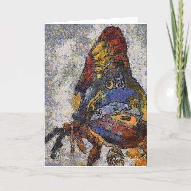 Frida Kahlo Butterfly Monet Inspired Card (Front)