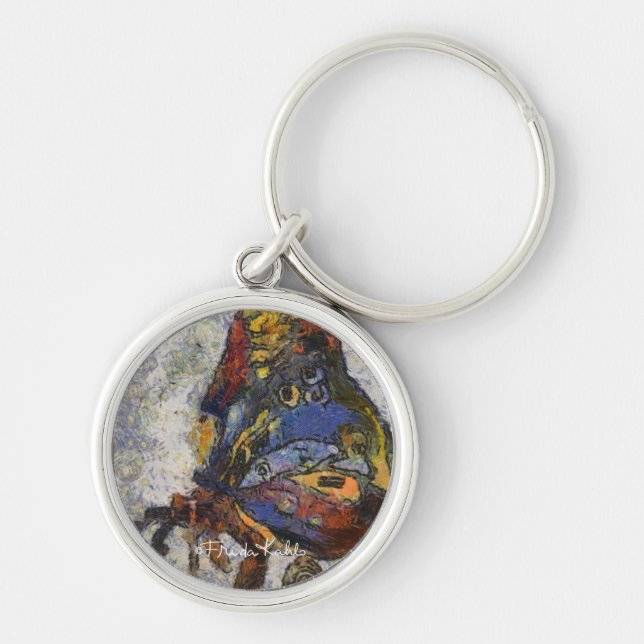 Frida Kahlo Butterfly Monet Inspired Keychain (Front)