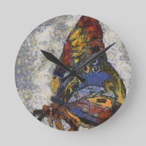 Frida Kahlo Butterfly Monet Inspired Round Clock