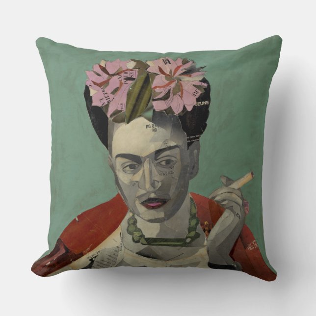 Frida Kahlo by Garcia Villegas Throw Pillow (Front)