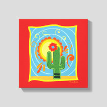 Frida Kahlo Cactus Graphic Canvas Print