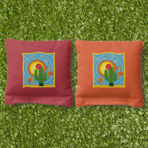 Frida Kahlo Cactus Graphic Cornhole Bags