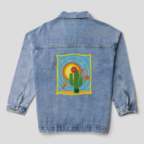 Frida Kahlo Cactus Graphic Denim Jacket