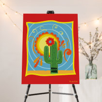 Frida Kahlo Cactus Graphic Foam Board