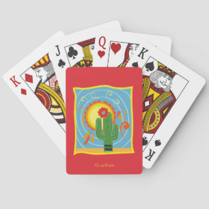Frida Kahlo Cactus Graphic Poker Cards