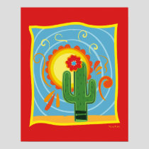 Frida Kahlo Cactus Graphic Poster