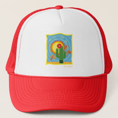 Frida Kahlo Cactus Graphic Trucker Hat
