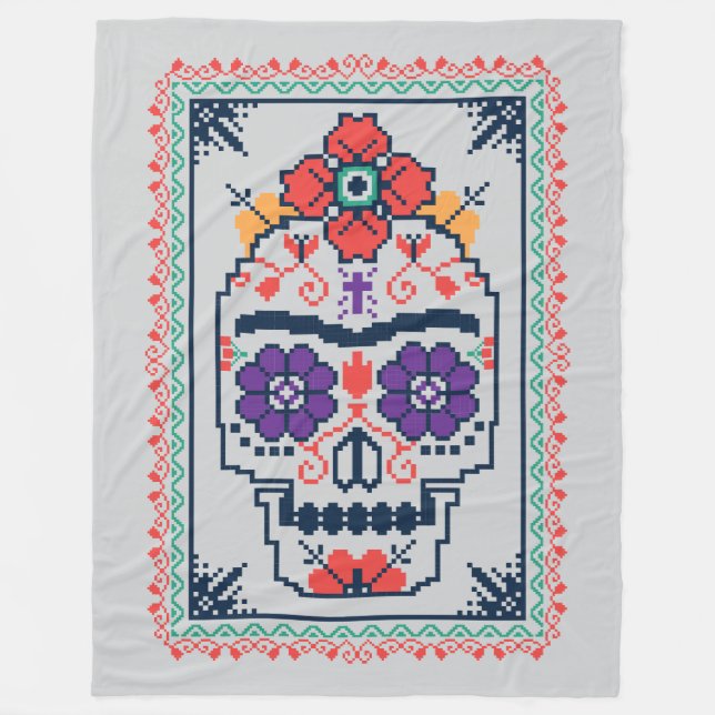 Frida Kahlo | Calavera Fleece Blanket (Front)