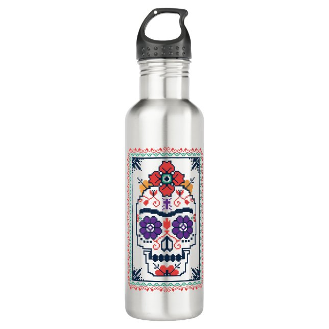 Frida Kahlo | Calavera Stainless Steel Water Bottle (Front)