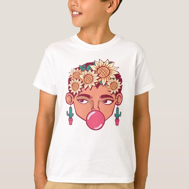 Frida Kahlo Cartoon T-Shirt (Front)