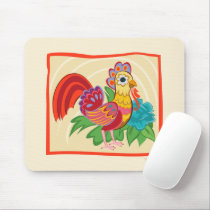 Frida Kahlo Chicken Graphic Mouse Pad