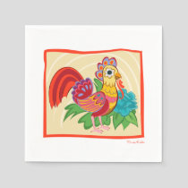 Frida Kahlo Chicken Graphic Napkins