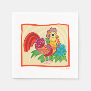 Frida Kahlo Chicken Graphic Napkins