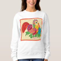 Frida Kahlo Chicken Graphic Sweatshirt