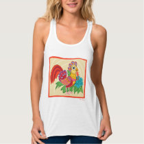 Frida Kahlo Chicken Graphic Tank Top