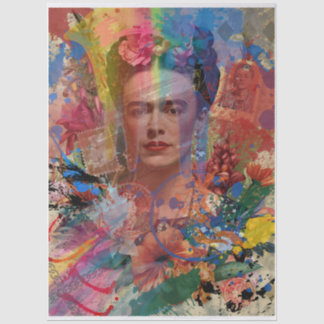 Frida Kahlo Color Splash Decoupage Tissue Paper | 