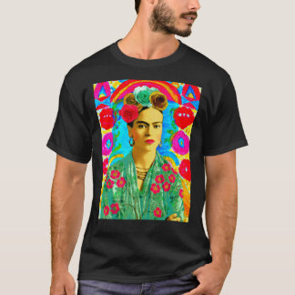 Frida Kahlo Colorful Floral Classic T-Shirt