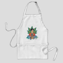 Frida Kahlo Colorful Floral Graphic Adult Apron