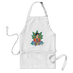 Frida Kahlo Colorful Floral Graphic Adult Apron