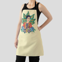 Frida Kahlo Colorful Floral Graphic Apron
