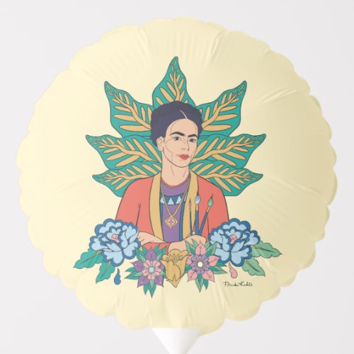 Frida Kahlo Colorful Floral Graphic Balloon