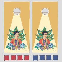 Frida Kahlo Colorful Floral Graphic Cornhole Set
