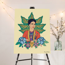 Frida Kahlo Colorful Floral Graphic Foam Board