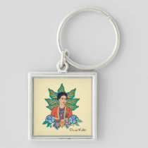 Frida Kahlo Colorful Floral Graphic Keychain
