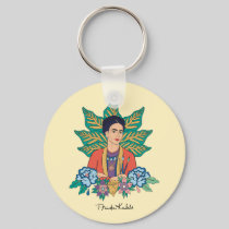 Frida Kahlo Colorful Floral Graphic Keychain