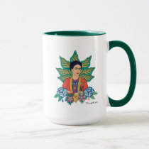 Frida Kahlo Colorful Floral Graphic Mug