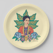 Frida Kahlo Colorful Floral Graphic Paper Plates