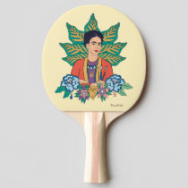 Frida Kahlo Colorful Floral Graphic Ping Pong Paddle