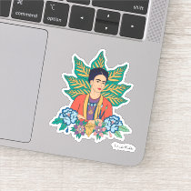 Frida Kahlo Colorful Floral Graphic Sticker