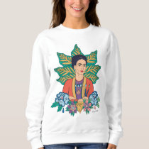 Frida Kahlo Colorful Floral Graphic Sweatshirt